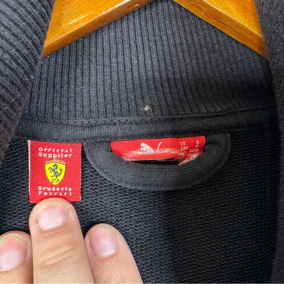 Puma Ferrari Black Full Zip Jacket Size Small - Picture 5 of 6